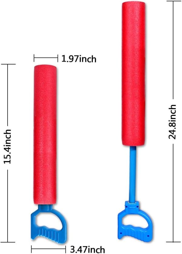 Foam Water Shooter, 4 Pack Water Guns Water Blaster for Swimming Pool Beach Summer Outdoor, Water Squirt Guns Toys Set Up to 31ft for Boys Girls Adults - Image 2