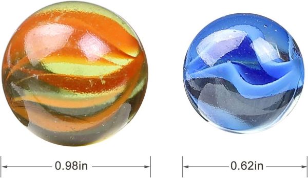 Marbles Cats Eyes Glass Marble / Sling Shot Ammo 500 pcs. Size is Approximately 5/8.1 inch Green Shooter 10 pcs - Image 2