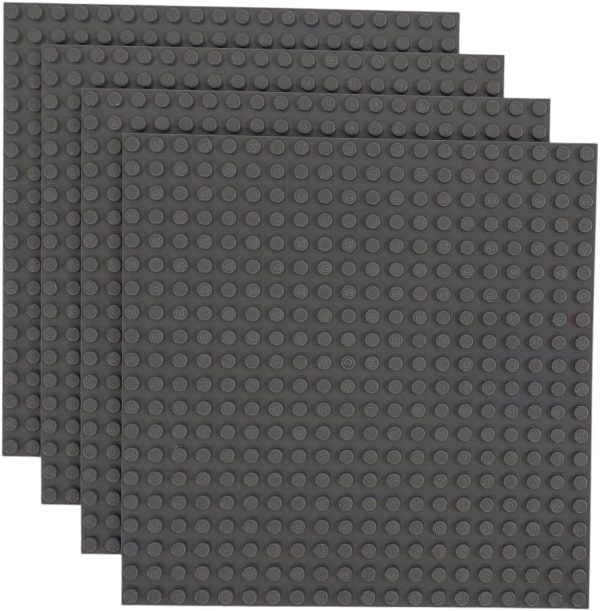 Classic Baseplate - Building Kit for Toddlers & Kids - 20 x 20 Studs - 6.3 x 6.3 inches - Pack of 4 Baseplates - Compatible with Major Brands