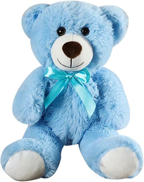 Teddy Bear Stuffed Animals, 13 Inches Teddy Bear Plush Toy Birthday Christmas Valentine’s Day Gift for Kids Girlfriend (Blue)