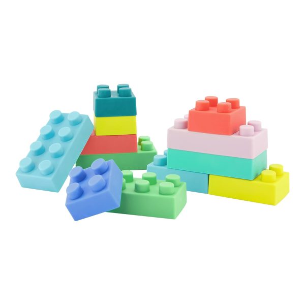Super Soft Building Blocks, Easy-to-Hold for Babies & Toddlers, BPA-Free, Multi-Colored, 12-Piece Set