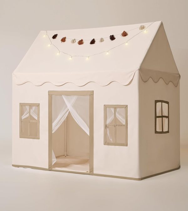 Play Tent with Mat, Star Lights, Kids Playtent Indoor, Toddler Play Tent Large Outdoors for Kids Aged 3+, 52" x35" x 52", Toddler Teepee Play House with Windows - Image 2