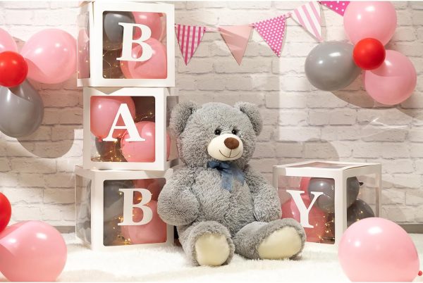 Big Teddy Bear Large Teddy Bear Stuffed Animal Birthday Valentines Day Plush for Kids and Girlfriend 36 inch Gray - Image 2