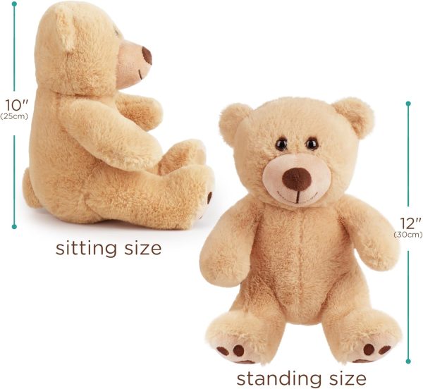 Teddy Bear Stuffed Animal, 10 inch Brown Teddy Bear Plush Toy, Soft Plush Gifts for Kids Baby Toddlers on Baby Shower, Easter Decorations - Image 2