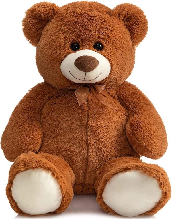 Big Teddy Bear Large Teddy Bear Stuffed Animal Birthday Valentines Day Plush for Kids and Girlfriend 36 inch Brown