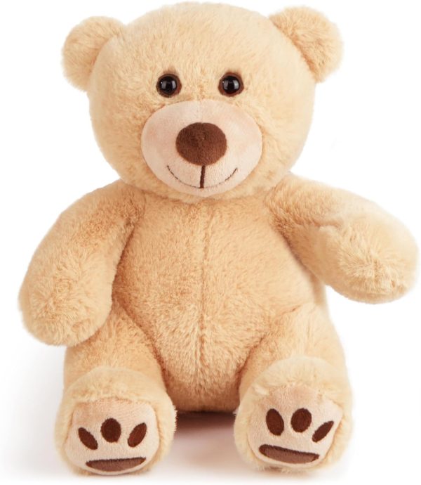 Teddy Bear Stuffed Animal, 10 inch Brown Teddy Bear Plush Toy, Soft Plush Gifts for Kids Baby Toddlers on Baby Shower, Easter Decorations