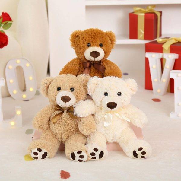 Bulk Teddy Bears for Kid Girlfriend Boyfriend Valentine's Gift,3-Pack Teddy Bear Stuffed Animals Bulk,14'' Teddy Bears Bulk,Soft Stuffed Bear Stuffed Animal Wholesale for Birthday Baby Shower - Image 2