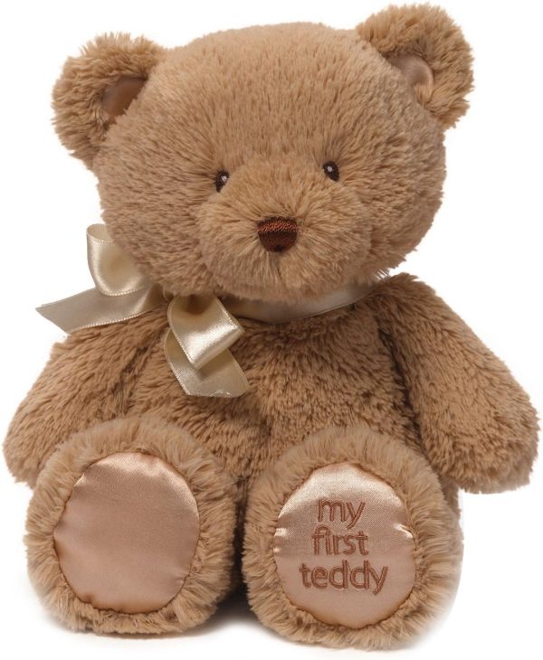 Baby Angel Bear with Wings, Spiritual Teddy Bear with Chime Sound, Sensory Toy for Babies and Newborns, White, 9”