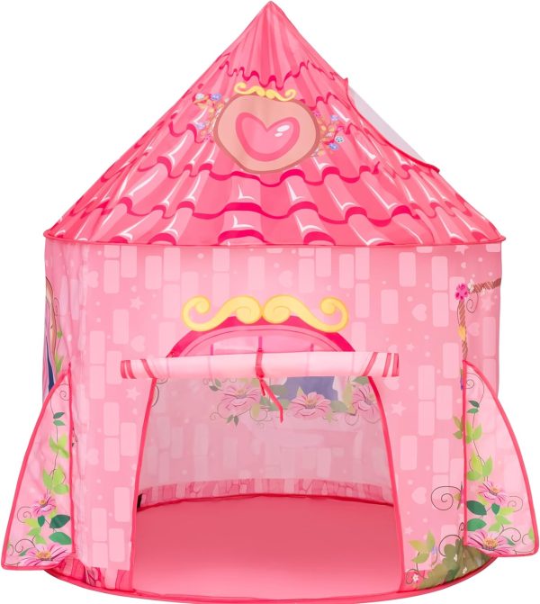 Princess Tent Girls Large Playhouse Kids Castle Play Tent for Children, Pop Up Play House for Toddlers Indoor and Outdoor Games