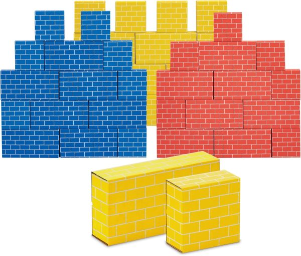 Heavy Duty Jumbo Cardboard Building Blocks, 40 Pack, Large and Medium Toy Blocks for Kids and