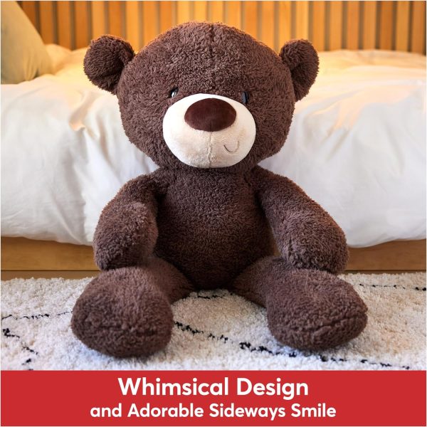 Fuzzy Teddy Bear, Premium Stuffed Animal for Ages 1 and Up, Chocolate Brown, 13.5” - Image 2