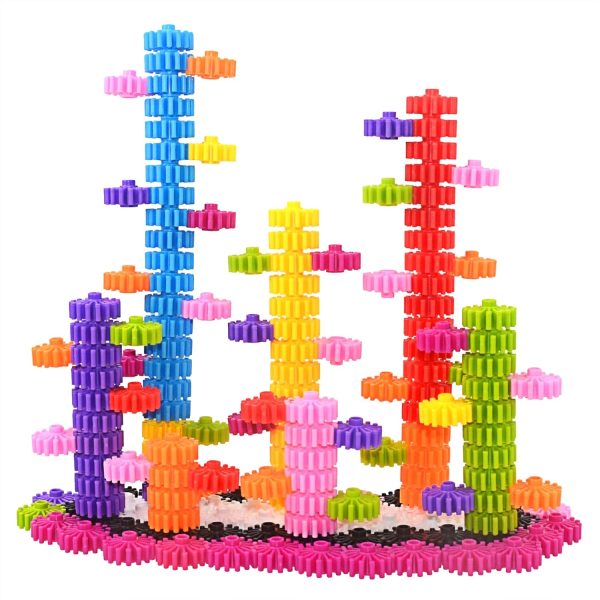 Gears Interlocking Learning Set,  Construction Toy Set - Building Kids Toys 180 Pcs - 10 Colors