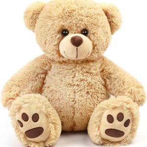 Teddy Bear Stuffed Animal, 14 inch Brown Teddy Bear Plush Toy, Soft Plush Gifts for Kids Baby Toddlers on Baby Shower, Easter Decorations