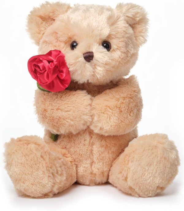 The Teddy Bear, 9.5 Inch Valentine's Day Stuffed Animal, Ideal for Valentine's Gift for Kids & Girlfriends